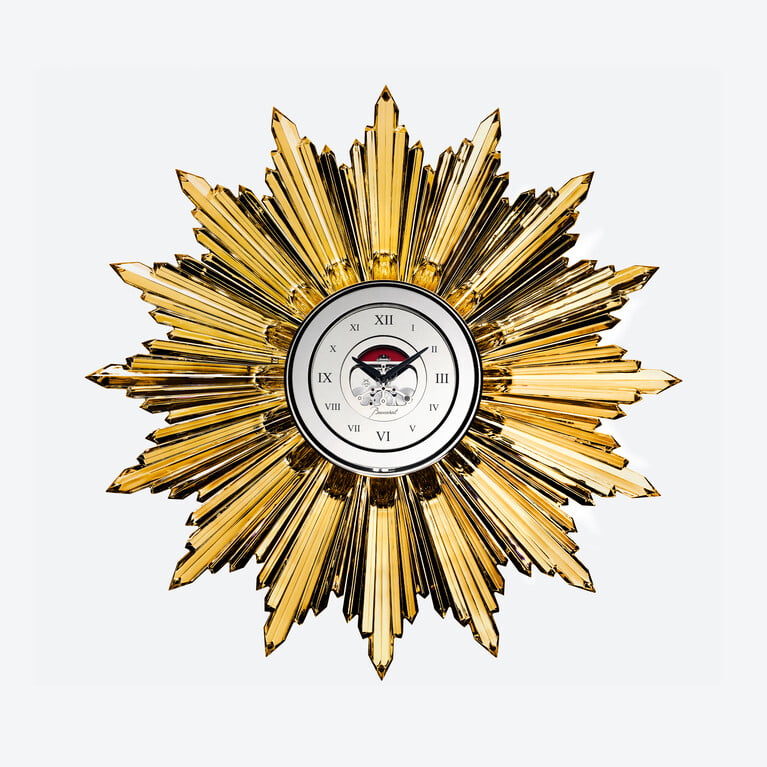 Héritage Sonnenuhr Baccarat in Goldem Kristall