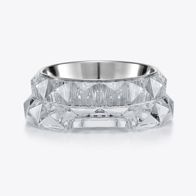 룩소르 라지 펫 보울 L (Louxor Pet Bowl L) Baccarat, 클리어 크리스탈로 만든