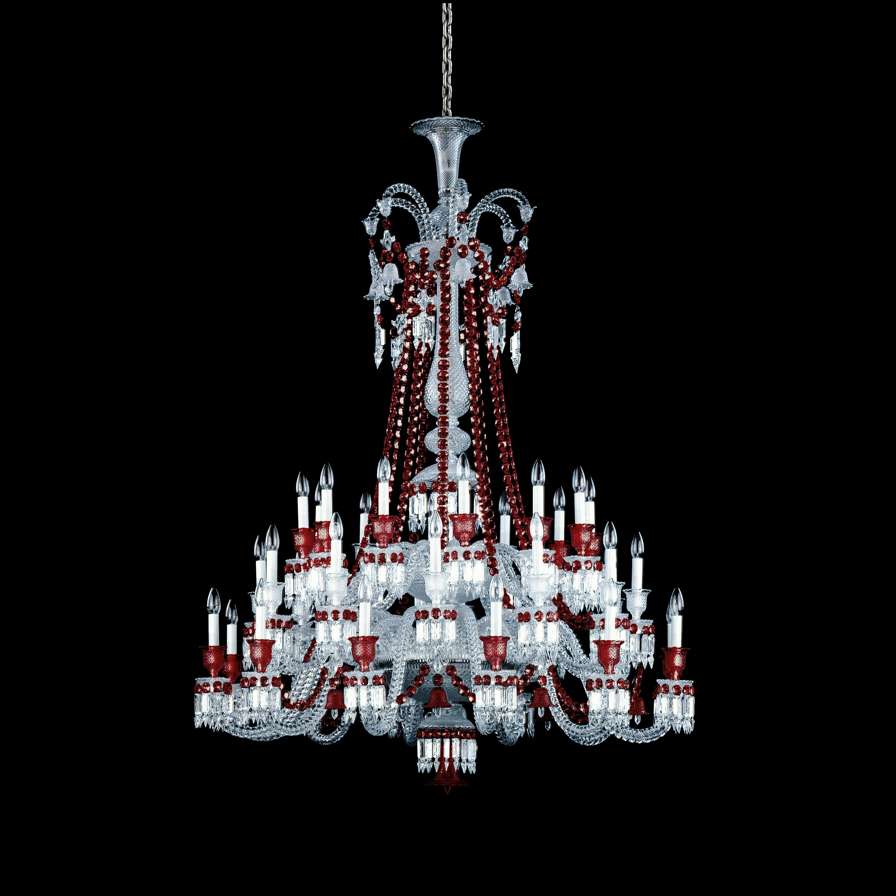 Baccarat ミッドランド　オーナメント Zénith Chandelier Red (48L) | Baccarat United States