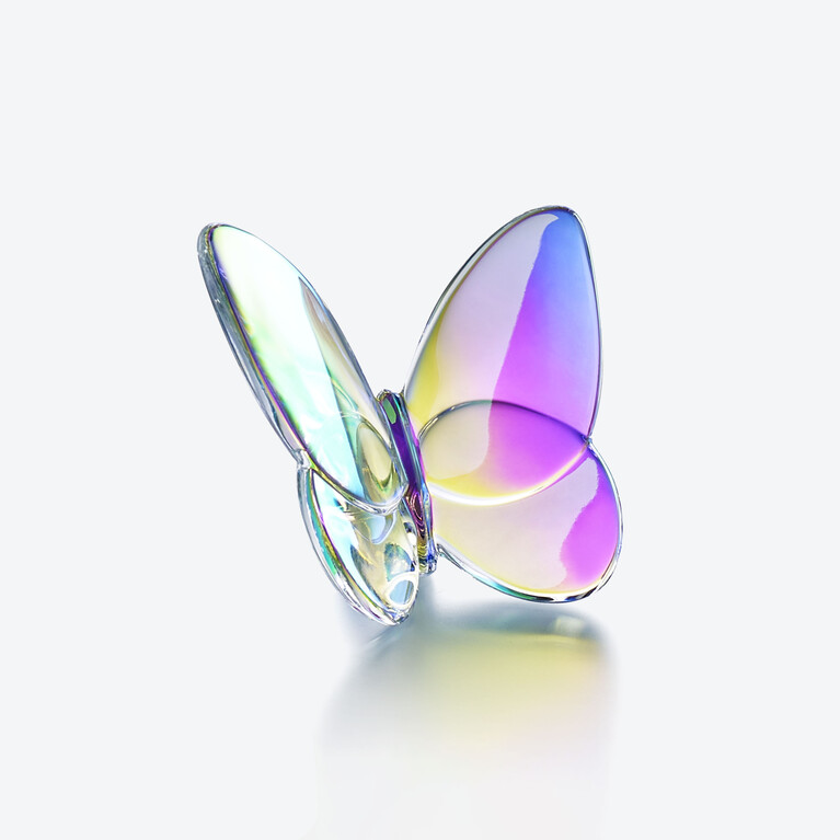 Schmetterling Glücksbringer Schillernd klar Baccarat