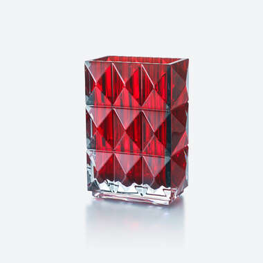 Louxor Rectangular Vase Red View 1