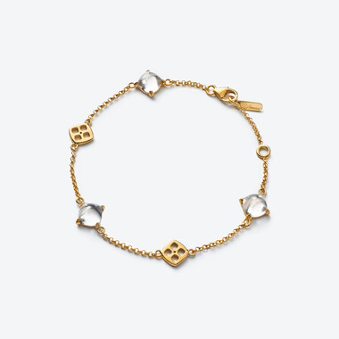 Mini Médicis Bracelet Baccarat in Gold Plated Clear