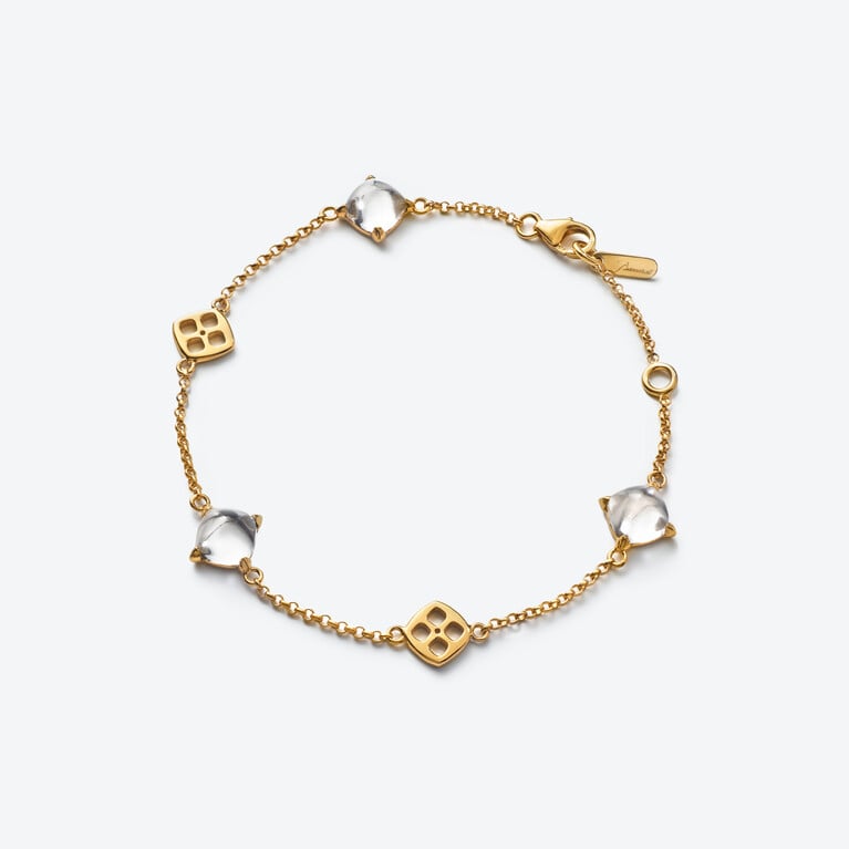 Mini Médicis Bracelet Baccarat in Gold Plated Clear