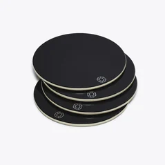 Select Octogone Coasters Baccarat in Lacquer Black
