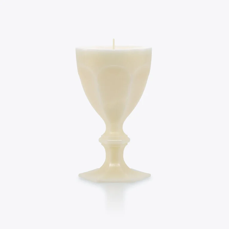 Harcourt Glass Candle Baccarat in Wax White View 1