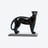 Large Panther Sculpture Baccarat in Crystal Blue