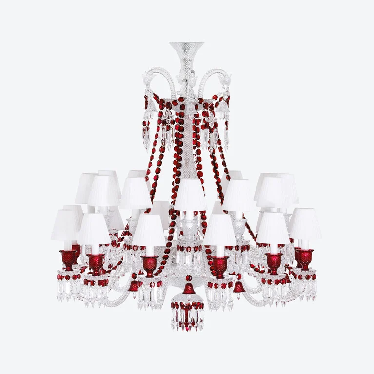 Z&eacute;nith Chandelier Red (24L) Baccarat in Crystal Red View 2