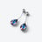 Boucles d'Oreilles Fleurs de Psyd&eacute;lic Argent Baccarat en Argent Bleu