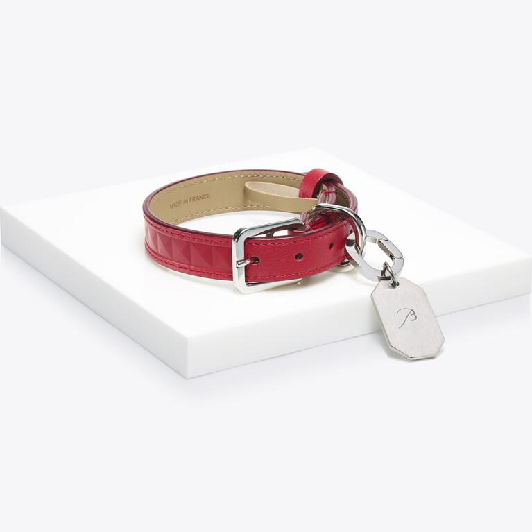 Louxor Pet Collar S Baccarat in Leather Red View 1