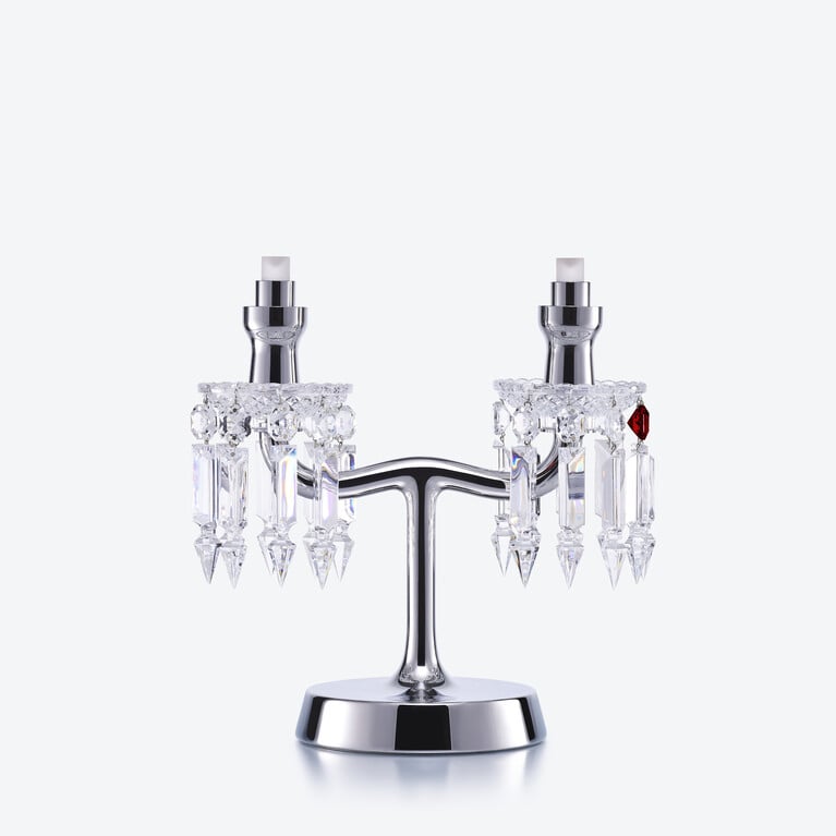 Z&eacute;nith Nomade Lamp (02L) Baccarat in Crystal Silver