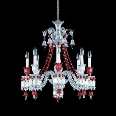 Zénith Chandelier Red (8L) Baccarat in Red Crystal