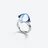 M&eacute;dicis Silver Ring Baccarat in Silver Blue
