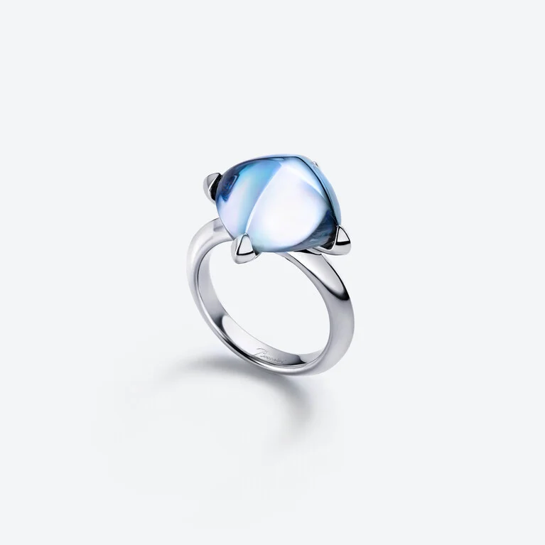 M&eacute;dicis Silver Ring Baccarat in Silver Blue View 1