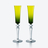 Mille Nuits Flutissimo Flutes Baccarat, Champagne flute in Crystal Green