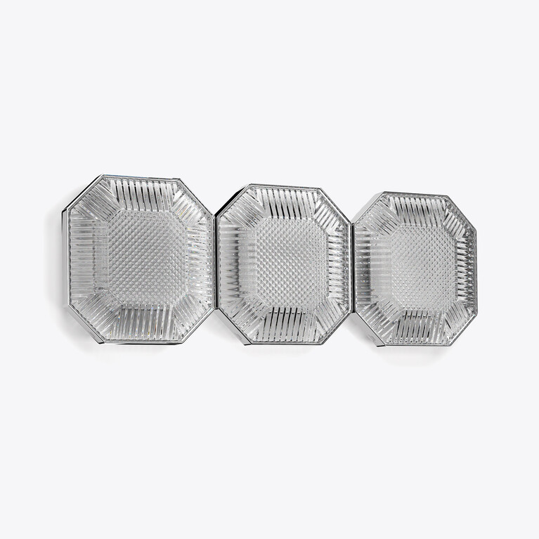 オクトゴン ウォールユニット (3L) Baccarat、クリアのクリスタル製