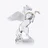 Scultura Cavallo Pegaso Olympus Baccarat in Cristallo Clear
