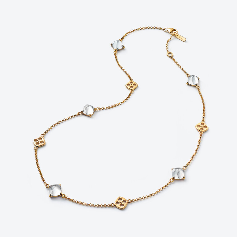 Mini Médicis Necklace Baccarat in Gold Plated Clear