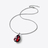Fleurs de Psyd&eacute;lic Silver Necklace Baccarat in Silver Red