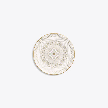 Arcadia Gold & Platinum Bread Plate Baccarat in Porcelain Gold
