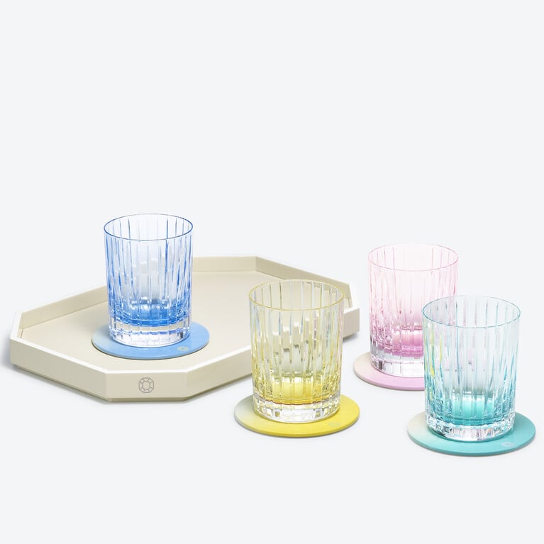 Harmonie Colors of Joy Pastell Becher-Set II & Octogone-Tablett S & Octogone Colors of Joy Pastell Untersetzer Baccarat in em Siehe 1