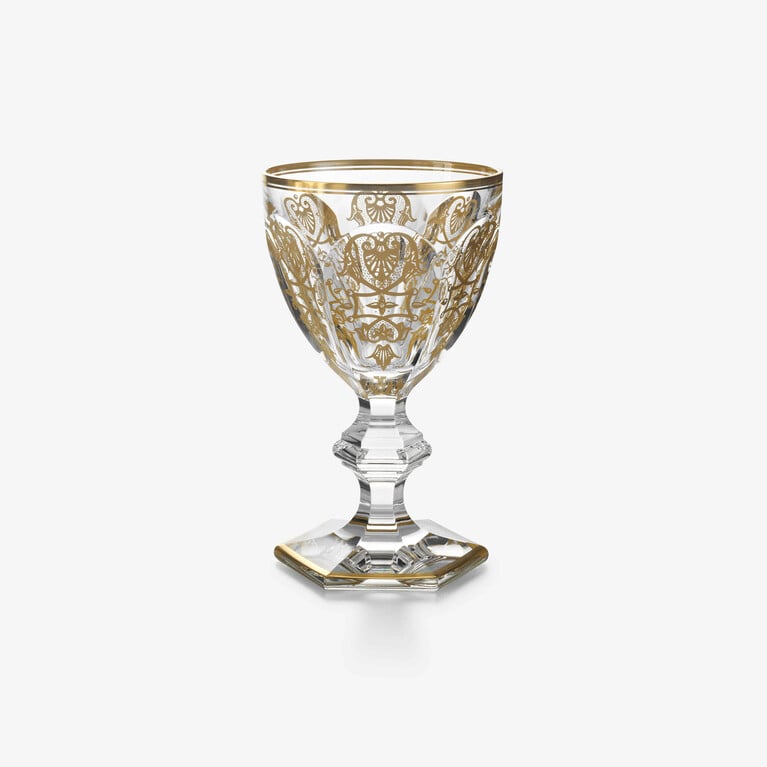 Harcourt Empire Glass Baccarat, Wine glass in Crystal Gold View 1