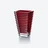 Eye Vase Rechteckig S Baccarat in Rotem Kristall