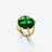 Tr&egrave;fle Gold Plated Ring Baccarat in 18-Karat Gold-Plated Green