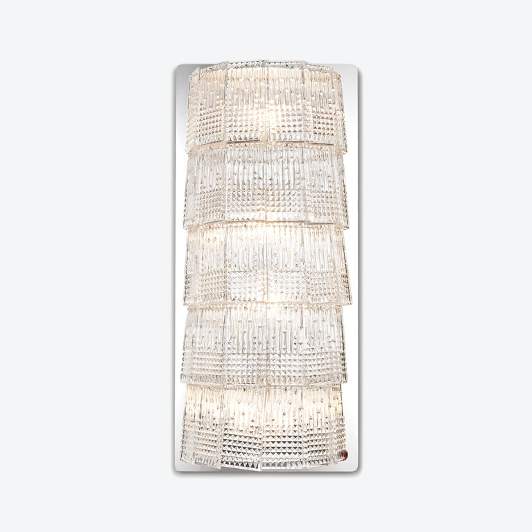 Tuile de Cristal Wall Unit Piccadilly (4L) Baccarat in Crystal Clear