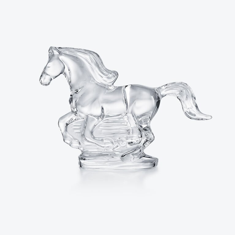 Cheval Zodiaque 2026 Baccarat en Cristal Clair