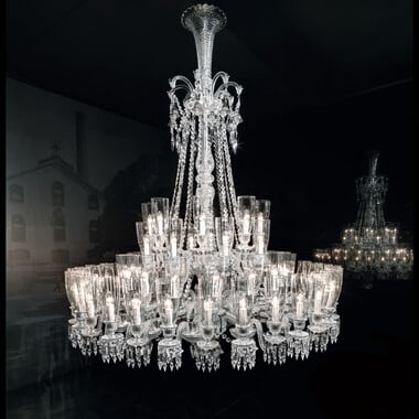 Z&eacute;nith Chandelier Short (64L) Baccarat、クリアのクリスタル製