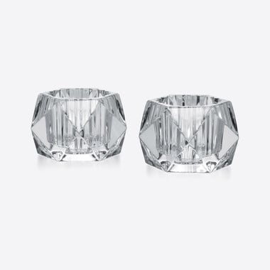 Portavelas Louxor x2 Baccarat en Cristal Clear