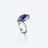 Fleurs de Psydélic Silver Ring Blue Scarabee