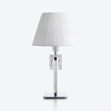 Torch Lampe Baccarat in Wei&szlig;em Kristall