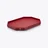 Octogone Tray M Baccarat in Recycled leather Red