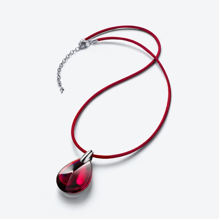 Psyd&eacute;lic Silver Pendant Baccarat in Silver Red