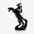 Pegase Horse Sculpture Black Baccarat