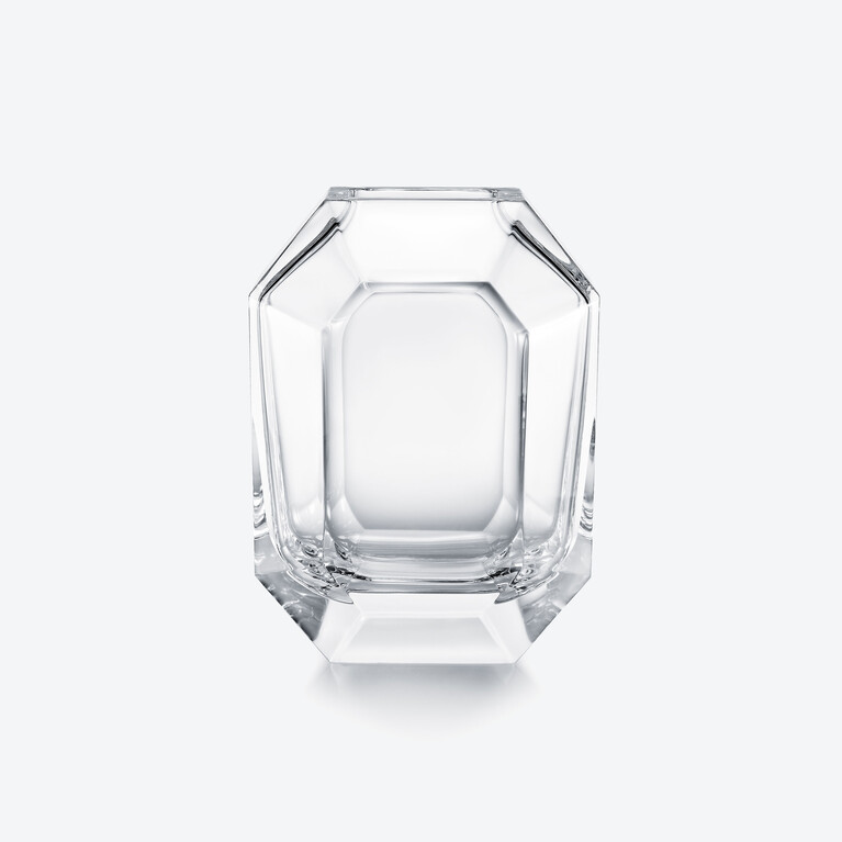 Octogone Vase Clear Baccarat