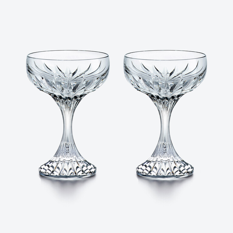 Mass&eacute;na Coupes Baccarat, Champagne coupe in Crystal Clear