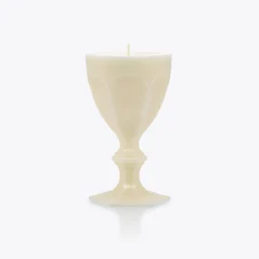 Select Harcourt Glass Candle Baccarat in Wax White