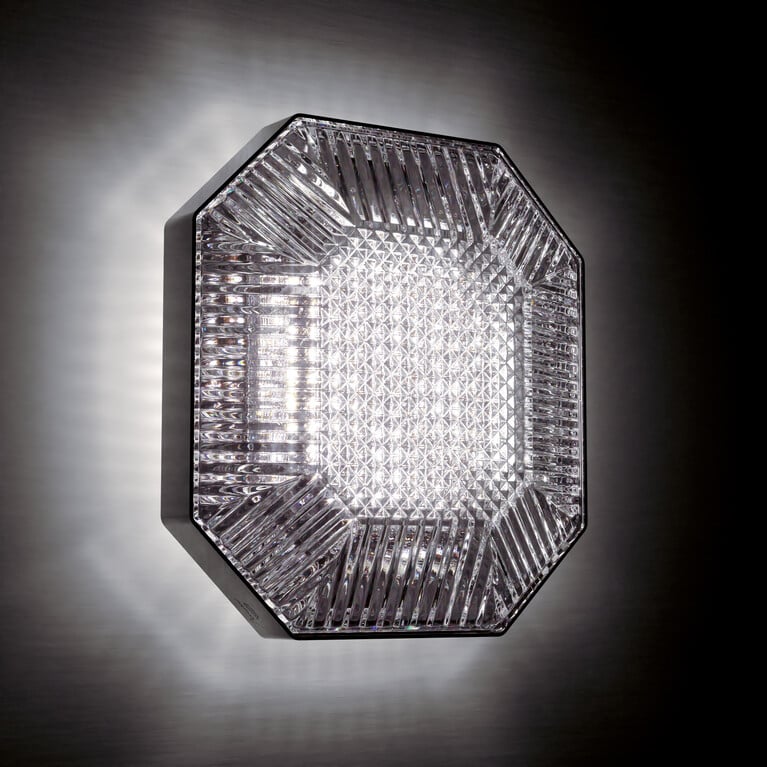 Octogone Wandleuchte (1L) Baccarat in Klarem Kristall