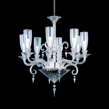 Mille Nuits Chandelier Hurricane Shades (8L) Baccarat, 透明水晶製成
