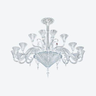 Mille Nuits Oval Chandelier (18L) Baccarat in Clear Crystal