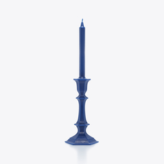 Select Harcourt Candlestick Candle Baccarat in Wax Blue