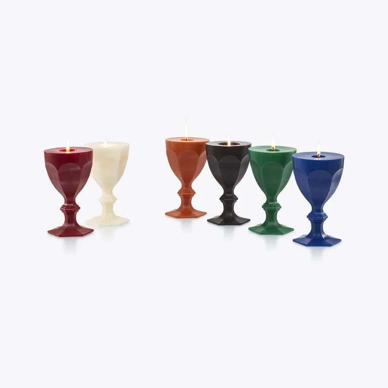 Harcourt Glass Candle Baccarat in Wax Blue View 2