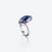 Fleurs de Psyd&eacute;lic Silver Ring Baccarat in Silver Blue
