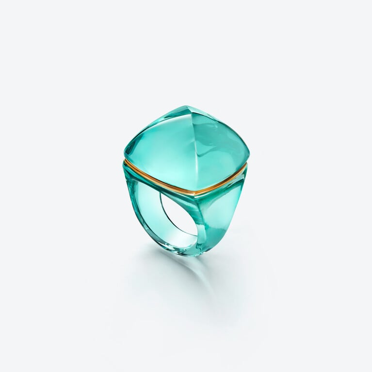 Médicis Pop Ring Baccarat in Blauem Kristall