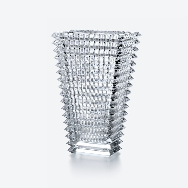 Vase Eye Rectangulaire L Baccarat en Cristal Clair Voir 1