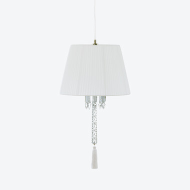 Suspension Torch Baccarat en Cristal Blanc