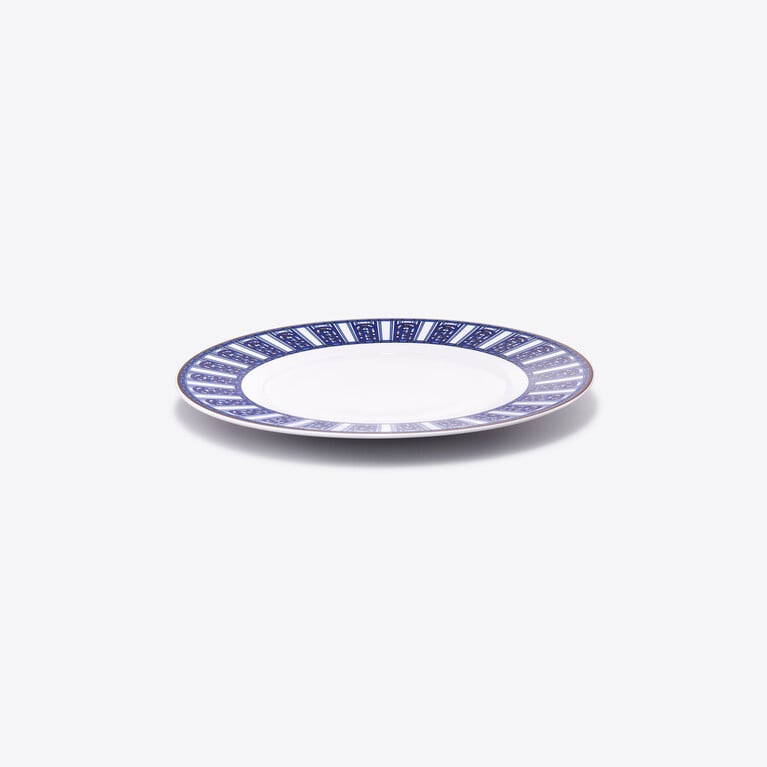 Arcadia Blue Dessert Plates Baccarat in Porcelain Blue View 2