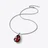 Fleurs de Psyd&eacute;lic Silver Necklace Baccarat in Silver Red
